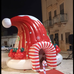 Décorations de fête de Noël personnalisées, événements festifs, chapeau de Noël gonflable, dôme de tente, chalet de Noël gonflable, cour - Product Image 2