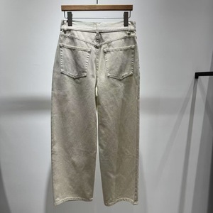 Pantalon <span class=keywords><strong>cigarette</strong></span> décontracté <span class=keywords><strong>taille</strong></span> <span class=keywords><strong>haute</strong></span>, coupe droite ample, respirant, en tissu fluide, coupe classique - Product Image 2