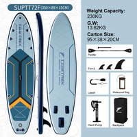 TIDETREK 11'6" 35" Planche de paddle gonflable, Planche de surf, Planche de SUP, Planche de surf gonflable, Vente en gros usine, Prix abordable