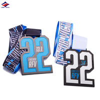Fabricant de médailles de sport en or personnalisé Longzhiyu médaille de demi-marathon personnalisée médaille de course 5k en métal personnalisé avec ruban