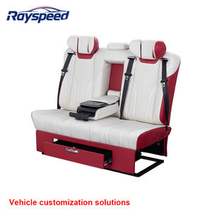Siège de canapé-lit en cuir inclinable de luxe pour Mercedes <span class=keywords><strong>Benz</strong></span> MPVs Accoudoir en acajou Panneau arrière Compatible Alphard Vito Land Cruiser - Product Image 1