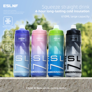 ESLNF 610ML 大容量双层保温水瓶 便携式骑行水瓶 适用于山地车公路自行车户外运动 - Product Image 2