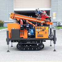 Machine de forage de puits d'eau de type chenillé SM200, 200 m, moteur diesel