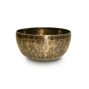 Bol chantant népalais martelé à la main en cuivre pleine lune, pour la vibration sonore, le yoga, la méditation, la pleine conscience et la guérison - Product Image 1