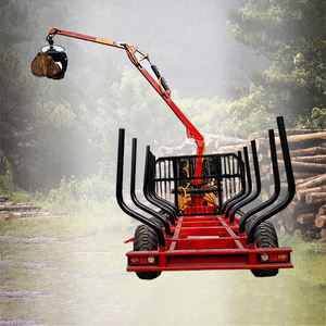 Высокоэффективный, экономичный, reboque grua com garra para toras, бревенчатый вагон с крановым захватом, деревянный прицеп с краном - Product Image 2