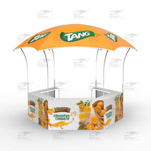 Tenda logo kustom pemasaran luar ruangan tenda penampungan pameran dagang iklan makanan promosi meja kanopi tenda - Product Image 5