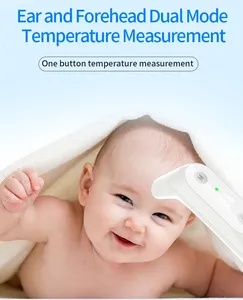 Termómetro IR de oreja y Frente, pistola de temperatura corporal para bebé, termómetro inteligente para bebé y adulto
