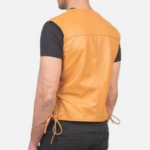 High Quality Breathable Outerwear Custom Logo Fashionable Leather <b>Vest</b> <b>for</b> <b>Men</b> Best Style Genuine Leather Made <b>Vests</b> <b>for</b> <b>Men</b> - Product Image 5