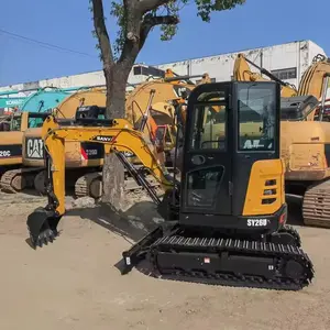 Preço de fábrica 90% nova miniescavadeira usada sany sy26u escavadeira sany 2ton com baixas horas de trabalho em estoque