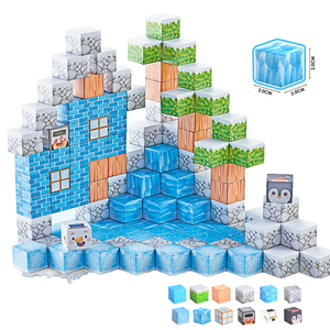 Nouveautés Éducatives Blocs en Plastique 3D DIY Produits Innovants Montessori Cube Magnétique Magique Mon Monde Blocs de Construction Jouets - Product Image 3