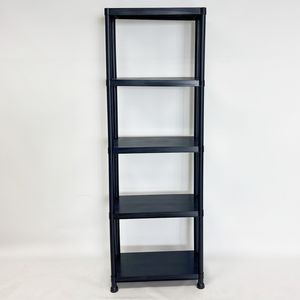 4/5단 블랙 플라스틱 차고 수납 선반 스토리지 유닛 창고 주방 수납 랙 - Product Image 5