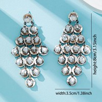 Boucles d'oreilles pendantes en fer en forme de losange avec pompon, style chandelier, pour femme, usage quotidien et décontracté, sans pierre principale, par Qingdao Comiya Accessories