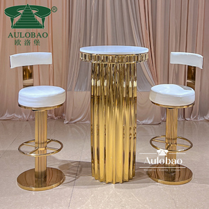 <b>Bar</b> Furniture Stainless Steel Round Wire <b>bar</b> <b>Tables</b> and Chairs for Sale - Product Image 1