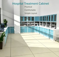 Armoire de traitement médical en acier inoxydable avec évier, armoire de rangement sur mesure, mobilier de laboratoire