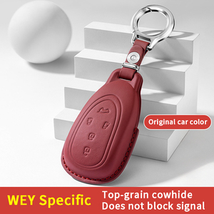 Funda para llaves, estuche de cuero para llaves, compatible con Great Wall Wey VV7, Latte VV5, Mocha, VV6 y Blue Mountain <span class=keywords><strong>Alpine</strong></span> 8/9. - Product Image 2