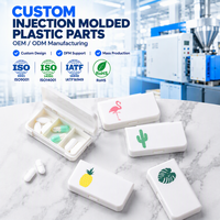 Kotak Pil Plastik Mini PP Portabel CUSTOM 3 Kompartemen 7 Hari Tempat Penyimpanan Pil Perjalanan Kotak Organizer Pil Mingguan