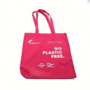 กระเป๋าผ้าแคนวาสออร์แกนิคขนาด 12 ออนซ์ พิมพ์โลโก้ได้ตามต้องการ ดีไซน์ใหม่ล่าสุดจากโรงงานโดยตรง ใช้ซ้ำได้ เหมาะสำหรับการช้อปปิ้ง - Product Image 1