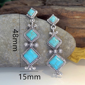 Orecchini Pendenti Geometrici per Donne, Stile Vintage Bohémien, Accessori per Orecchie da Indossare Quotidianamente - Product Image 5