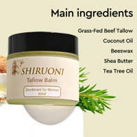 Crème déodorante naturelle de suif de boeuf huile de noix de coco huile d'arbre à thé baume déodorant absorbant la sueur des aisselles