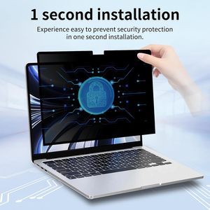 Protector de Pantalla Magnético de Grado de Privacidad AAA Anti-Espía de Material PET Suave para MacBook Air 13.6\" M2 2022 Anti-Huellas - Product Image 3