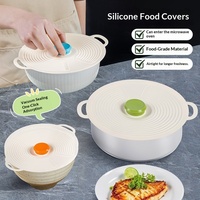 Couvercle en silicone pour conserver la fraîcheur, compatible micro-ondes, anti-éclaboussures, anti-poussière, anti-moustiques et anti-mouches, de qualité alimentaire, pour bols, casseroles, tasses et assiettes
