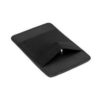 Porte-cartes en cuir véritable Crazy Horse avec blocage RFID, sangle élastique pour billets, portefeuille fin minimaliste pour homme, à poser sur la poche avant