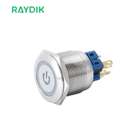 8mm 10mm 12mm 16mm 19mm 22mm 25mm 28mm 30mm interrupteur à bouton-poussoir à verrouillage momentané illuminé