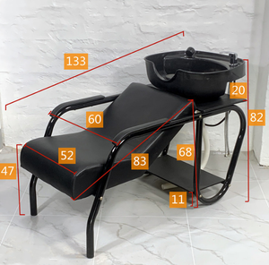 Sillón de Peluquería Moderno de Alta Calidad en Cuero PU con Lavabo y Tazón para Salón de Belleza, Hotel, Barbería - Product Image 2