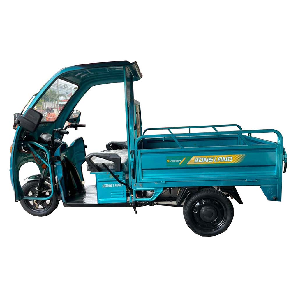 60V 1200W Motor Three Wheel Electric Cargo Tricycle With Cabin