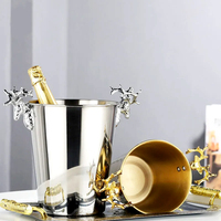 Glacière LIHENG 3L-30L en acier inoxydable de qualité supérieure pour bar, restaurant, fête – Seau à glace élégant et durable pour champagne