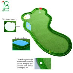 Tùy Chỉnh Kích Thước/Hình Dạng/Logo Cỏ Nhân Tạo Xách Tay Golf Đặt Màu Xanh Lá Cây Mat Với Không-Trượt EVA Bọt Cơ Sở Cho Mini Sân Golf - Product Image 2