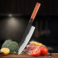 Couteau de chef forgé à la main en acier à haute teneur en carbone, 8,5 pouces, style japonais, pour trancher la viande et les légumes