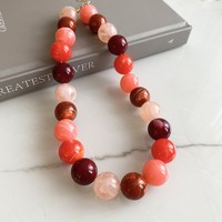 Kalung Choker Manik Akrilik Panjang Warna-warni Korea Baru untuk Wanita, Perhiasan Pengantin Pernikahan