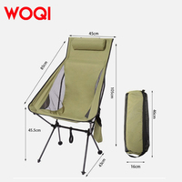 WOQI peut personnaliser des chaises pliantes ultra-légères en alliage d'aluminium pour l'extérieur, des chaises de pêche et de loisirs