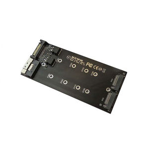 SFF-8654 8i PCIe на <span class=keywords><strong>2</strong></span> NVMe <span class=keywords><strong>M</strong></span>.<span class=keywords><strong>2</strong></span> NGFF SSD адаптер с интерфейсом питания Стабильная производительность металлический Рабочий стол - Product Image 1