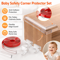 Protection d'angle transparente pour bébé, bande de protection personnalisable, protège-bords de table, sécurité, souple, auto-adhésif, ensemble de protection d'angle