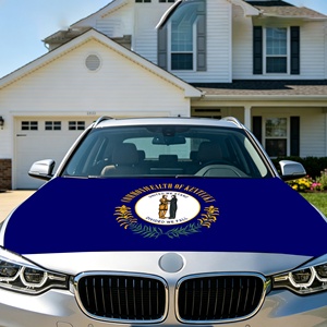 Bandera Personalizada para Coche y Bandera para Capó de Coche, Diseño de Kentucky, EE. UU., Accesorio Exterior para Automóvil, Cubierta Elástica para Capó de Motor, para Exteriores - Product Image 4