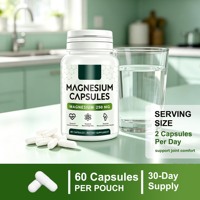 Capsules de magnésium 250 mg, complément alimentaire naturel au magnésium, 60 capsules, étiquette privée OEM, vente en gros pour adultes