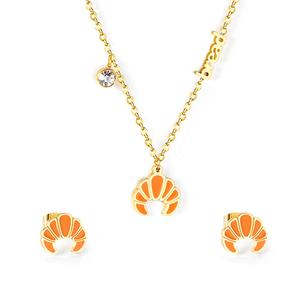 Ensemble de bijoux pour enfants en acier inoxydable plaqué or 18 carats, collier en or, type de bijoux en or, ensemble de bijoux pour enfants - Product Image 3