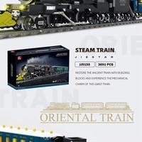 JIESTAR JJ9155 Train Oriental Personnalisé 1:8 Jouet Éducatif de Simulation en ABS Blocs de Construction Transport