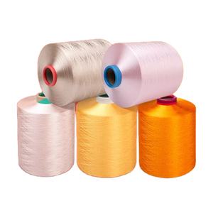 Переработанная цветная пряжа из полиэстера DTY <span class=keywords><strong>FDY</strong></span> 50D-600D, в наличии, партия пряжи - Product Image 1