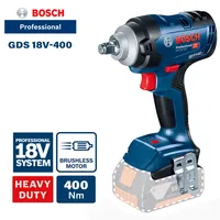 Clé à chocs sans fil Bosch GDS 18V-400 18V, clé électrique sans balais, outil électrique à couple élevé, clé professionnelle au lithium-ion