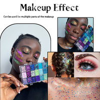 Palette de fards à paupières scintillants métalliques imperméables pour Halloween, 24 couleurs, gel pailleté pour le visage et le corps, multi-chrome, végan, sécurité, foncé/clair