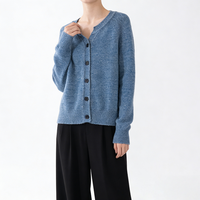 Vente directe d'usine de nouveaux cardigans en cachemire, pulls épais, design à simple boutonnage