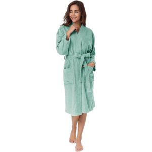 SIORO Women Terry Cloth Bath Robe Long Sleeve Soft Cotton Plush Kimono <b>Wrap</b> With Pockets Spa Sleepwear - Product Image 4