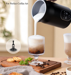 Espumador de Leche Eléctrico, Espumador de Leche Fría y Caliente, Calentador de Leche Automático 4 en 1 de Acero Inoxidable con Pantalla Táctil - Product Image 5