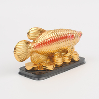Figurine de la richesse Fengshui, décoration en forme de poisson porte-bonheur arony