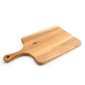 Planche à découper en bois d'acacia rectangulaire de 2 cm d'épaisseur avec poignée de suspension pour la préparation de steaks, sushis et pizzas - Product Image 4