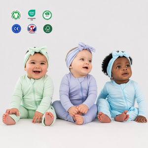 <span class=keywords><strong>Abbigliamento</strong></span> Boutique per Neonati 0-24 <span class=keywords><strong>Mesi</strong></span>, Tutina in Viscosa di Bambù, Set Tutina per Bambina con Cerniera a 2 Vie, Tutina per Neonati - Product Image 1