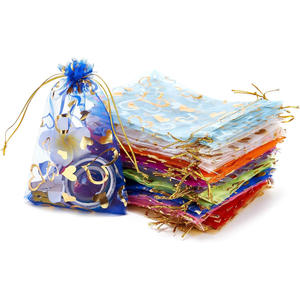 Bolsas de Organza Doradas con Cordón para Joyería, Bolsitas de Regalo, Bolsas de Organza para Dulces, Bodas y Fiestas, Venta al Por Mayor - Product Image 2